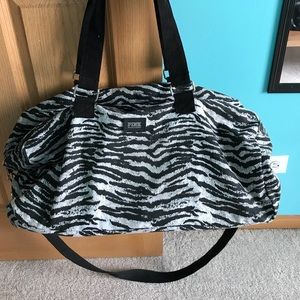 Victoria’s Secret zebra duffel bag